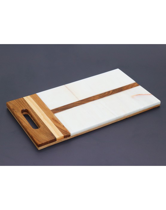 Double White Marble Cutting Board