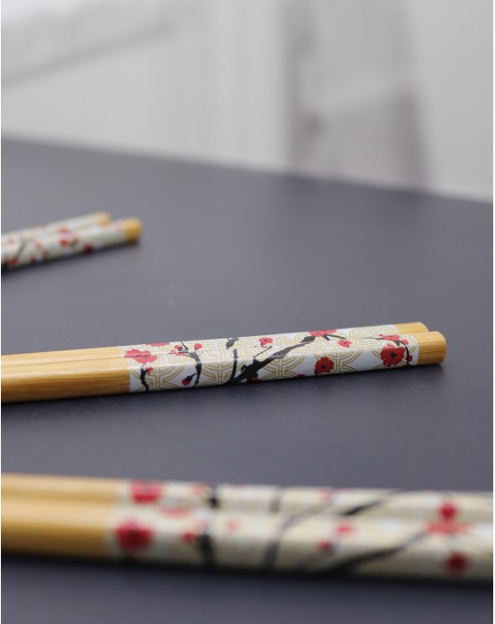  Japanese Cherry Blossom Bamboo Chopsticks