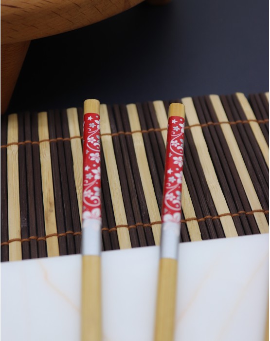  Red Bamboo Chopsticks