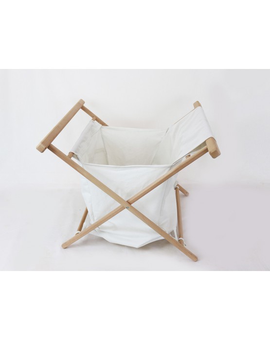  Wooden Laundry Basket With Cloth Bag