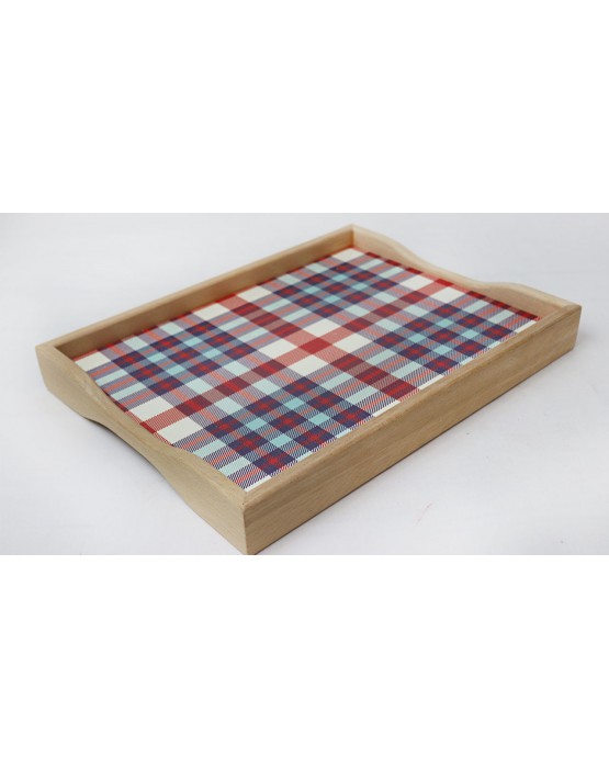 Wooden Tray Double Sided (Blue - Red)