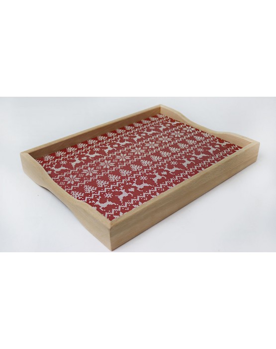 Wooden Tray Double Sided (Blue - Red)