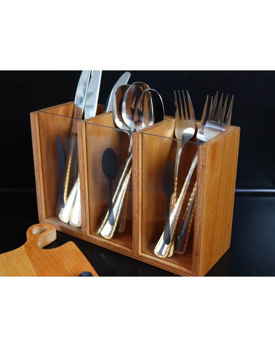  Countertop Plexiglass Cutlery - Anthracite