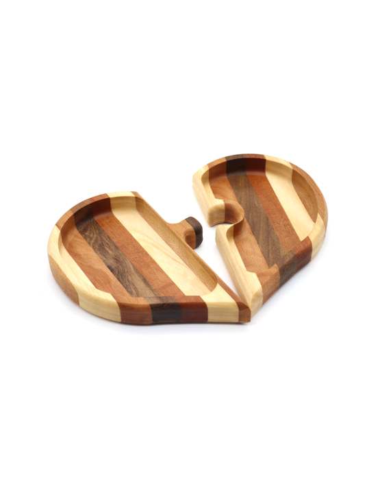 Gold Heart Puzzle Snack Bowl