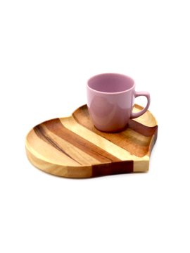 Gold Heart Coffee-Tea Presentation Plate