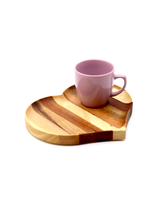 Gold Heart Coffee-Tea Presentation Plate